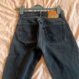 Levi’s 501 Black Denim Jeans Waist size 26 length 32